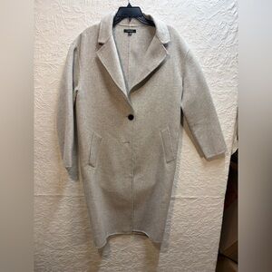 Lamarque Light Gray Trench Coat